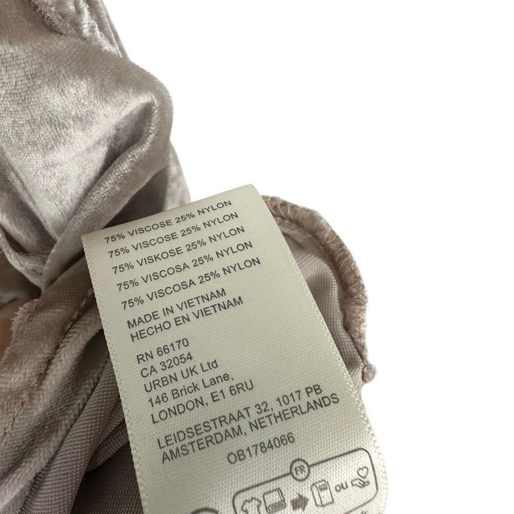 Free People Night Skies Velvet Top Medium Mushroom Button Down Oversized - Picture 7 of 10